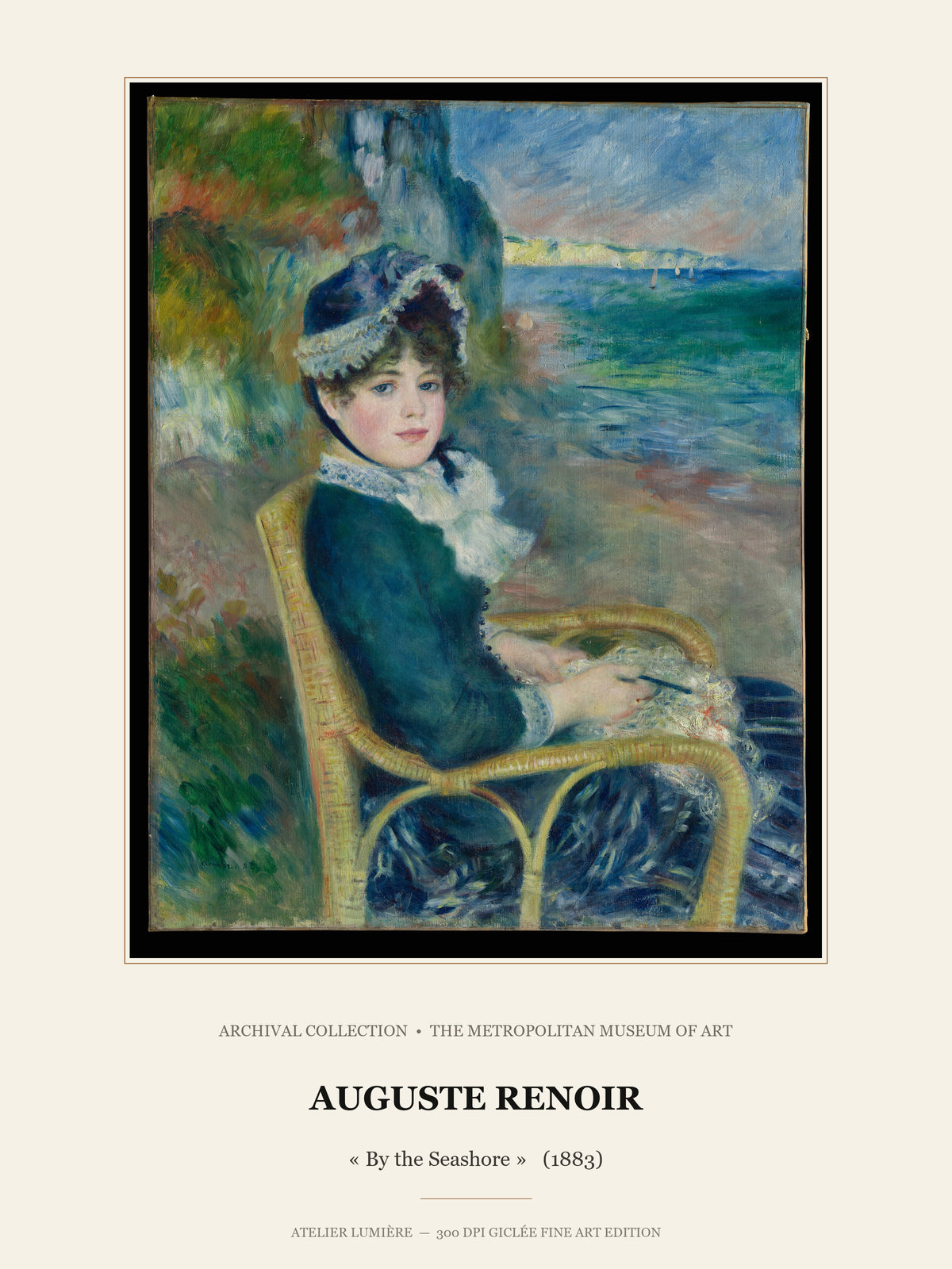 By the Seashore (1883) – Auguste Renoir – Museum Exhibition Poster edition