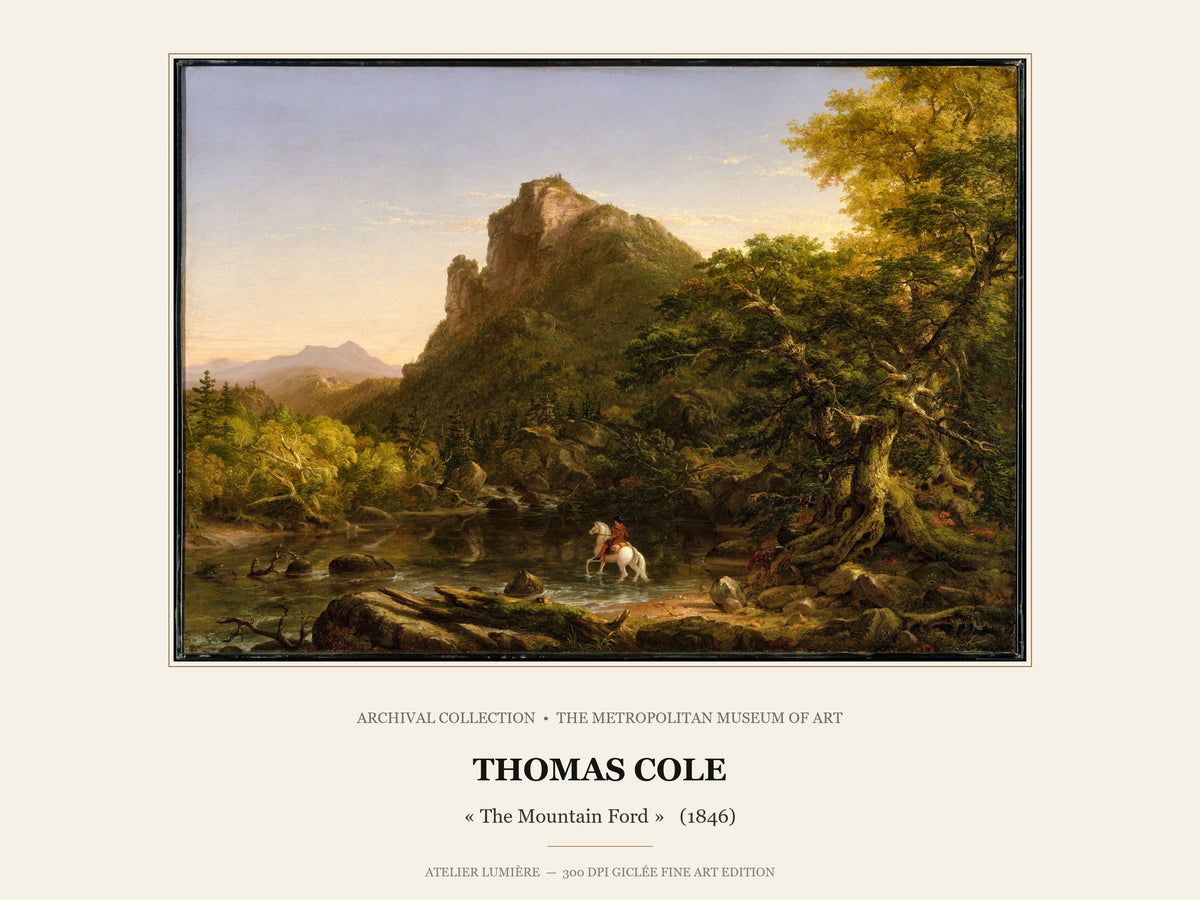The Mountain Ford (1846) – Thomas Cole – Museum Exhibition Poster edition