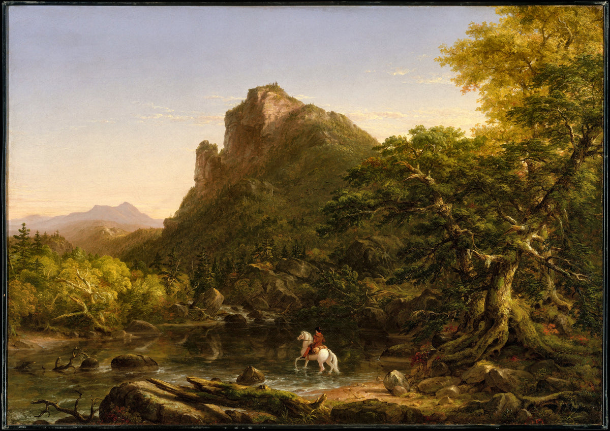 The Mountain Ford (1846) – Thomas Cole – full uncropped restored painting