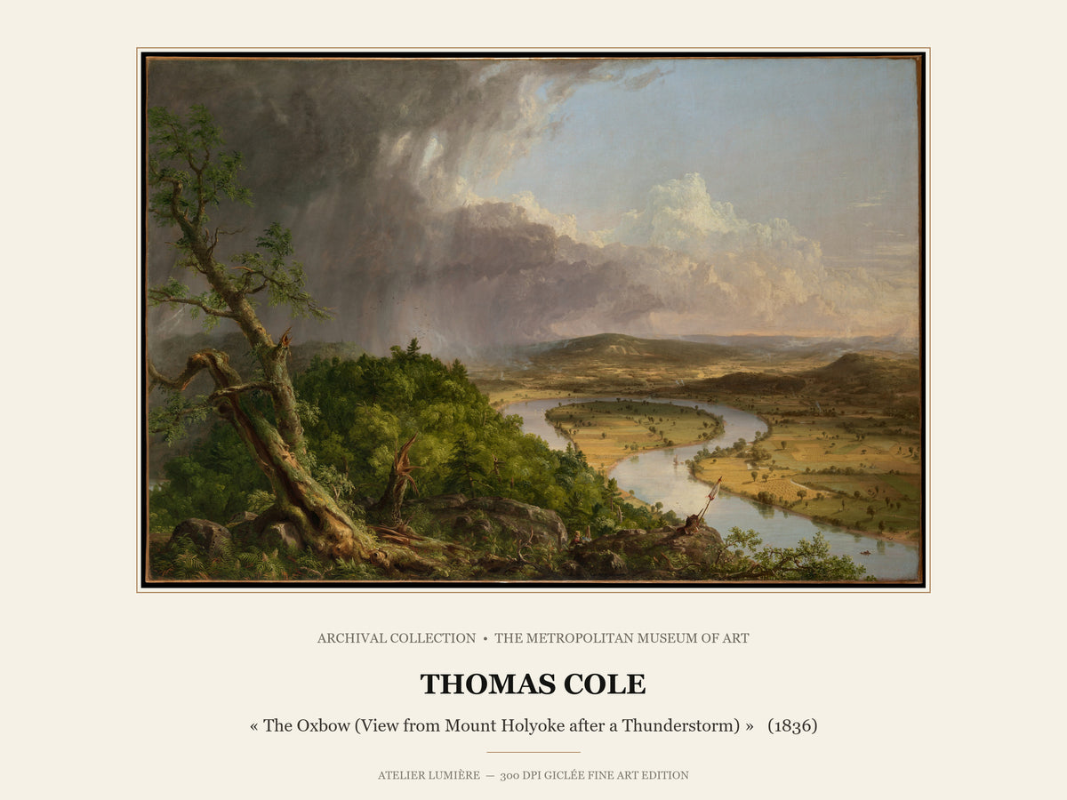 The Oxbow (View from Mount Holyoke after a Thunderstorm) (1836) – Thomas Cole – Museum Exhibition Poster edition