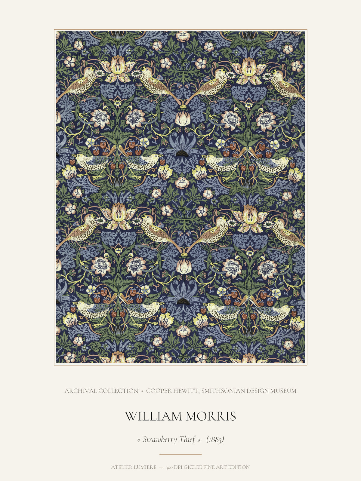 Strawberry Thief (1883) – William Morris – Museum Exhibition Poster edition