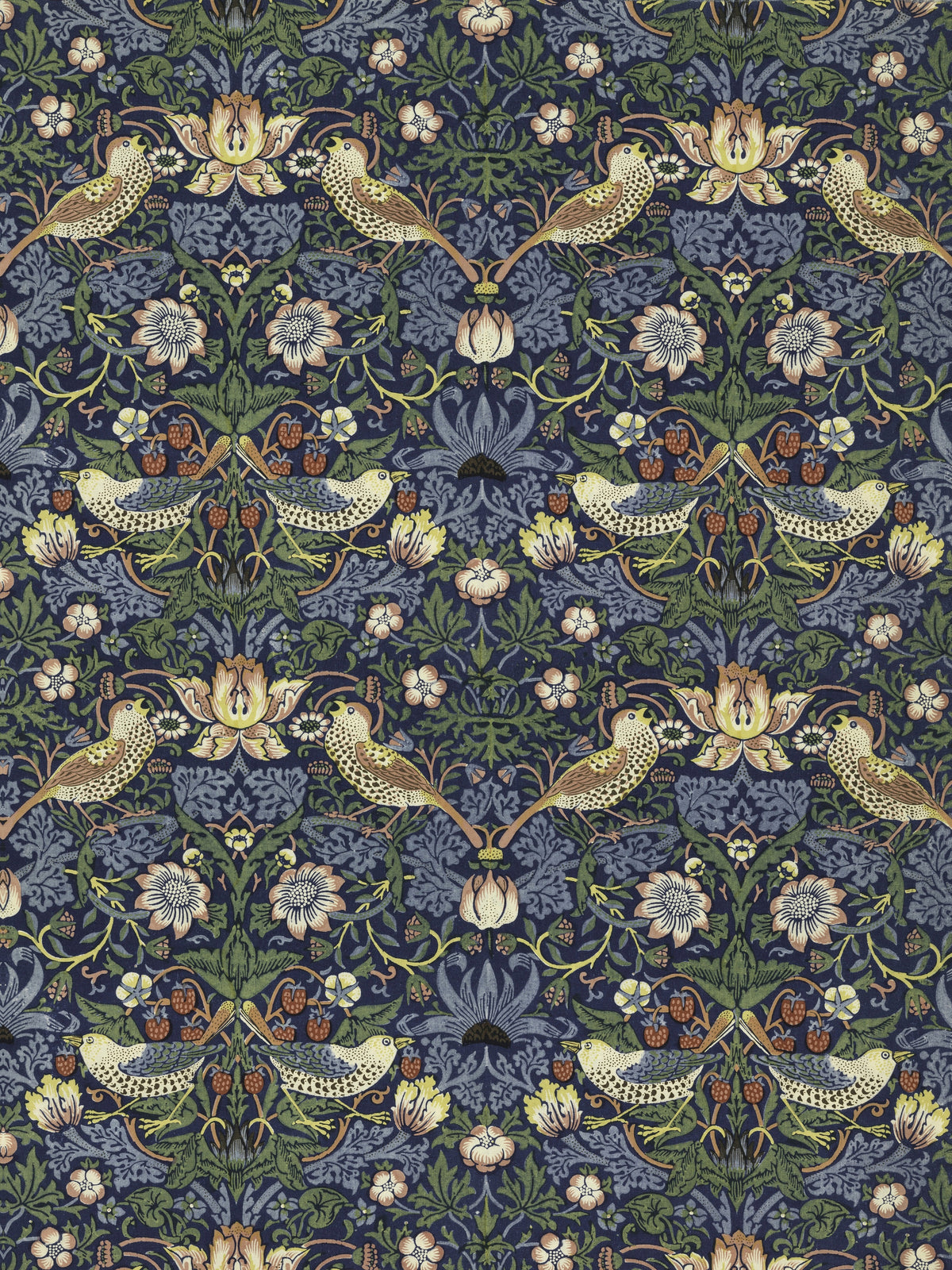 Strawberry Thief (1883) – William Morris – full uncropped restored painting