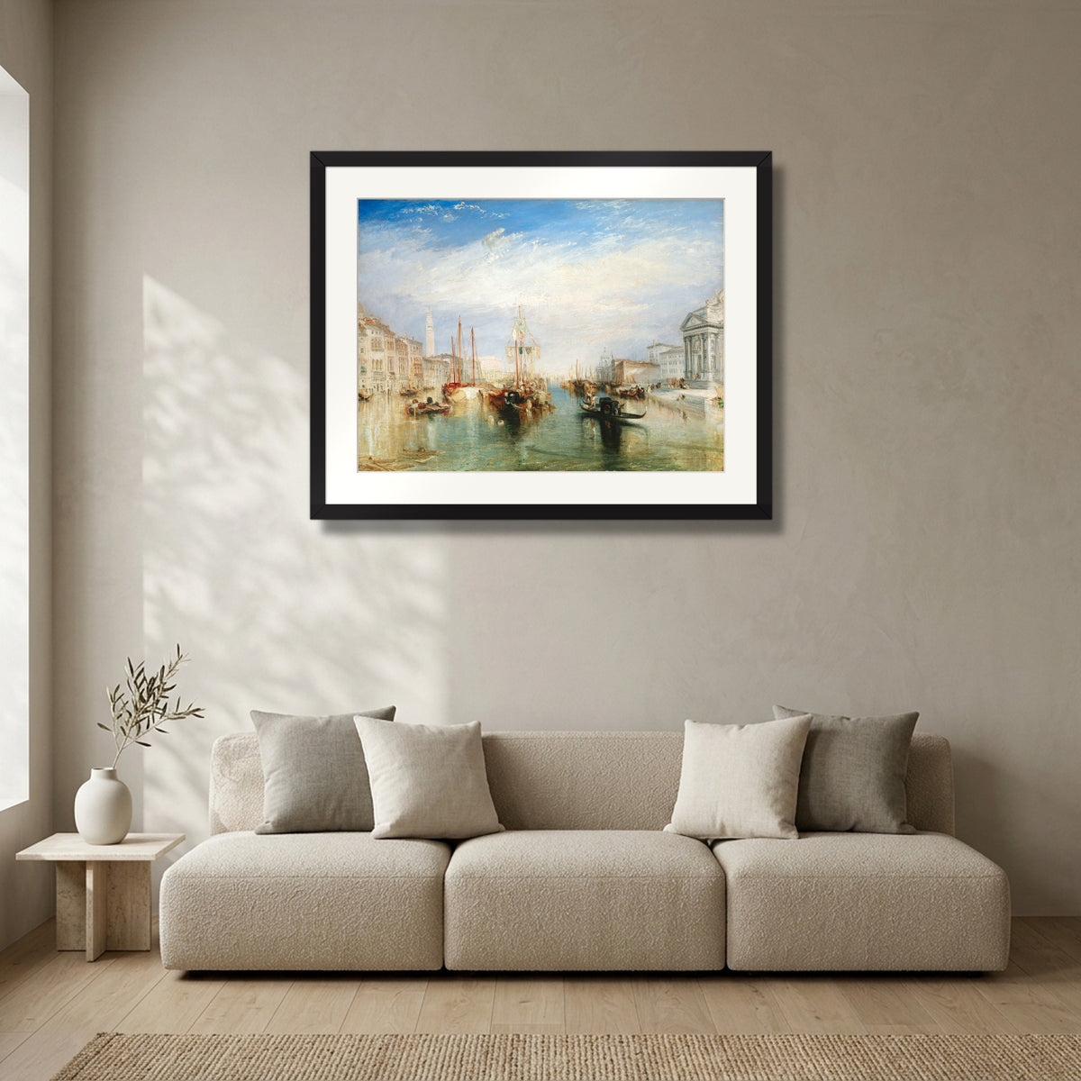 Venice, from the Porch of Madonna della Salute (ca. 1835) – J.M.W. Turner in a matte black gallery frame