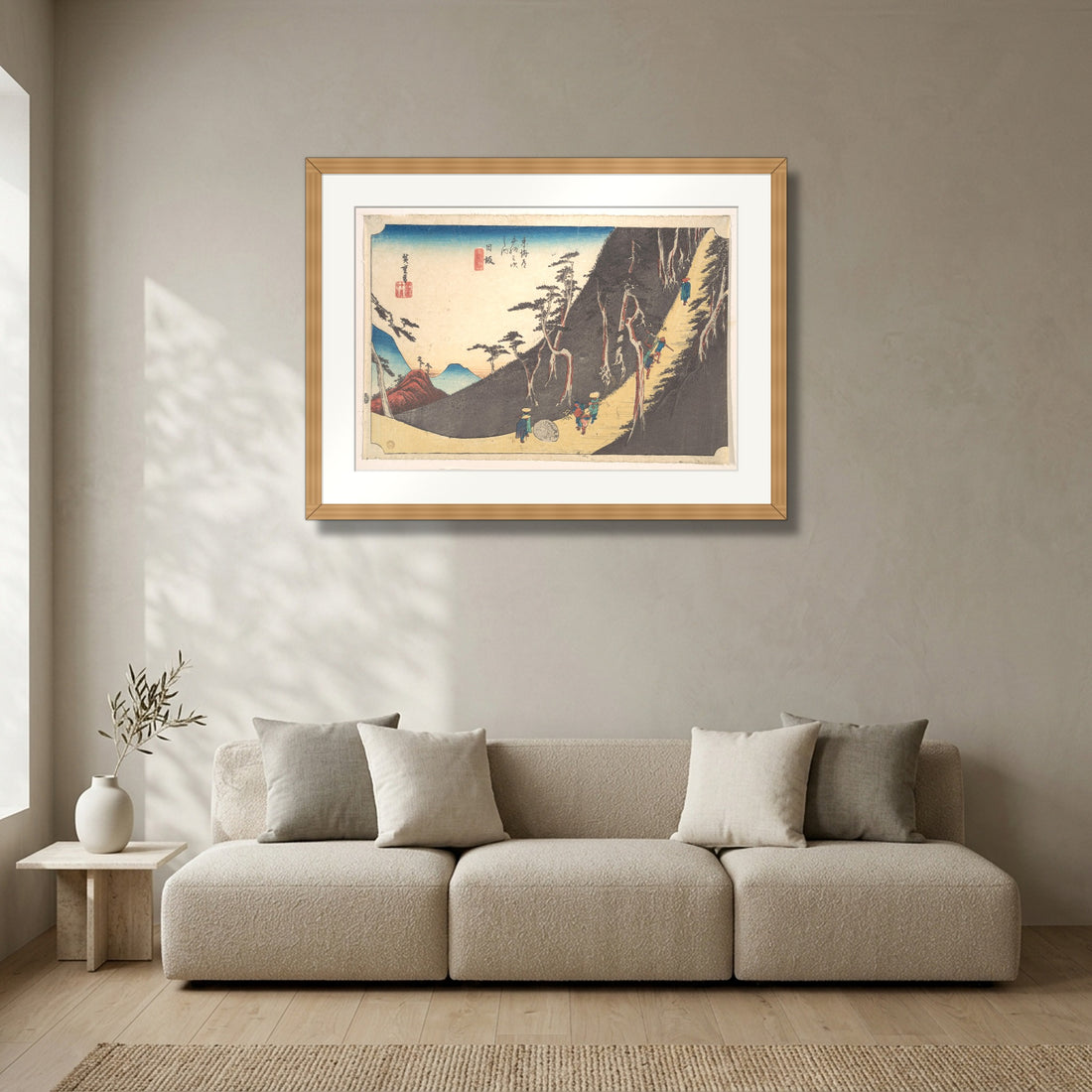 Nissaka, Sayo Nakayama (Fifty-three Stations of the Tōkaidō) (ca. 1834) – Utagawa Hiroshige | Framed Archival Fine Art Print