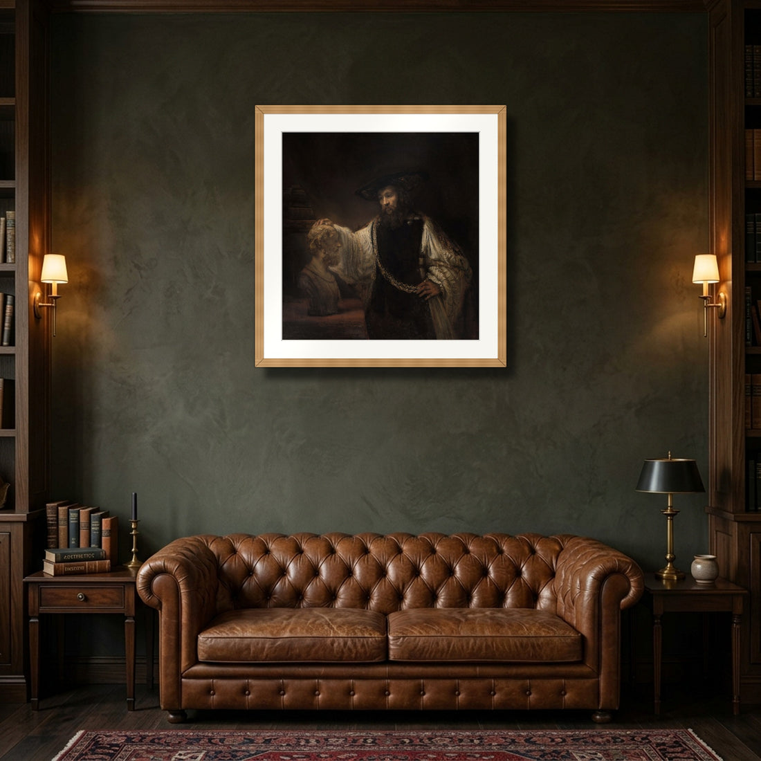 Aristotle with a Bust of Homer (1653) – Rembrandt van Rijn | Framed Archival Fine Art Print